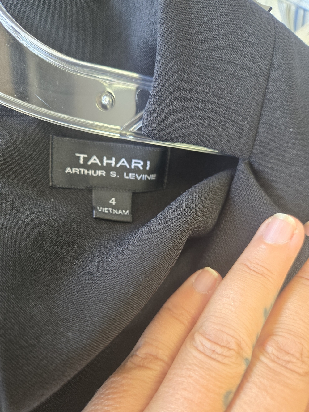 Tahari Black Tailored Midi Dress Size 4